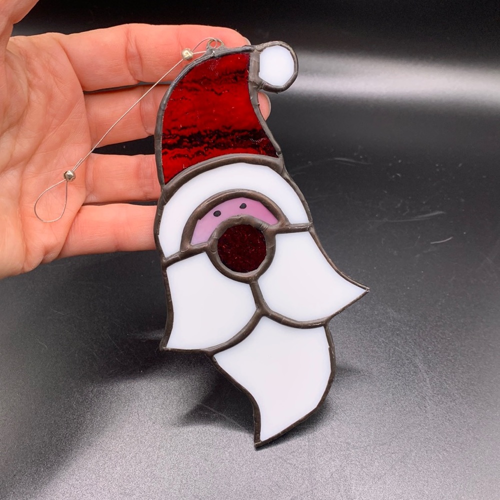 Stained Glass Santa Sun-catcher